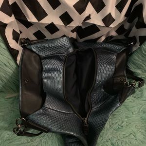 Navy Blue Glittery Coach Bag